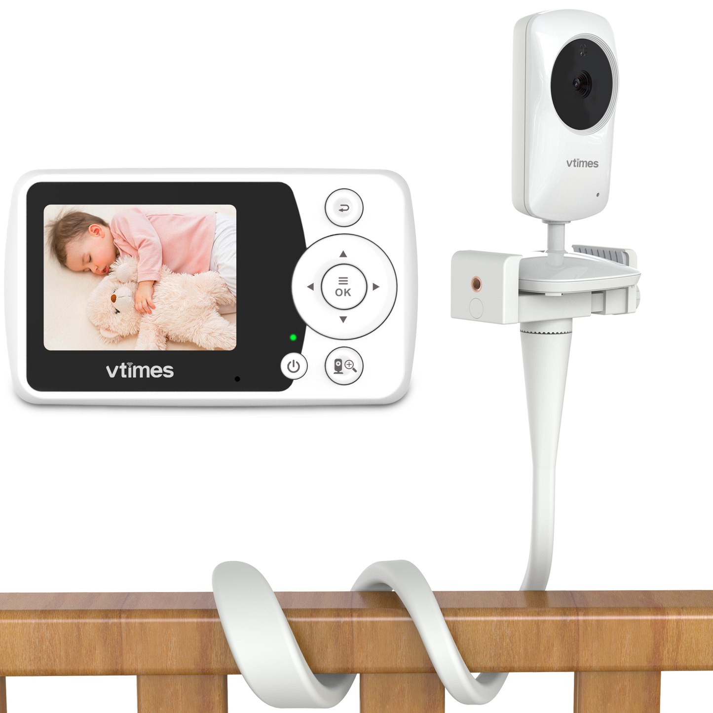 VT31 Baby Monitor for Baby/Elderly/Pet, 2.4" Screen, No WiFi, VOX, 1000ft